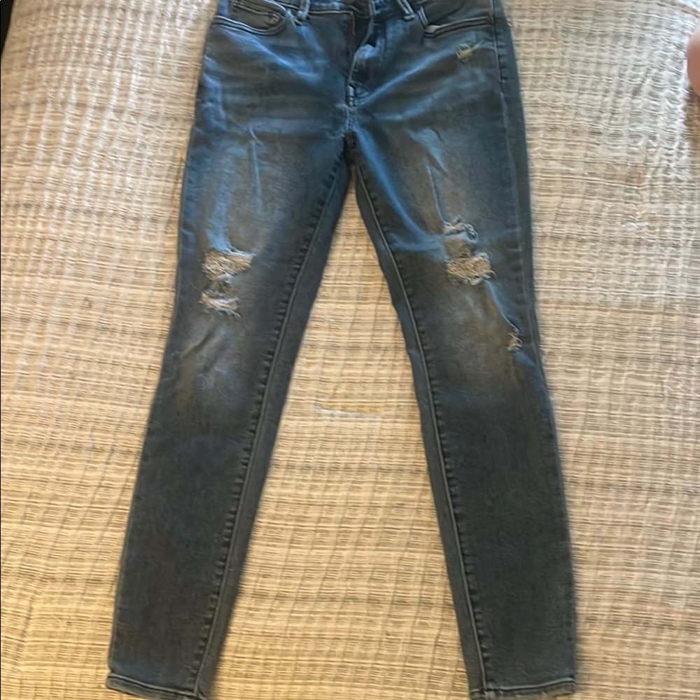 True Religion Blue Distressed Skinny Jeans